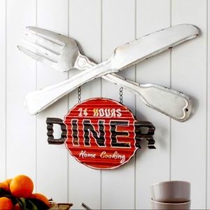 Pottery barn diner metal art